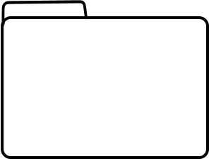 simple black line icon of a file folder